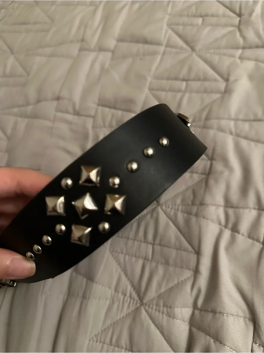 Black Studded Belt Bat